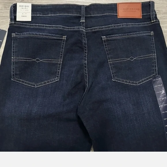 Lucky Brand Mid Rise Straight Jeans 14/34 R NWT